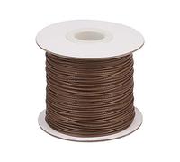 Pandahall Cordon tressé en polyester ciré, terre de sienne, 1mm