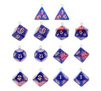 PandaHall D20 Breloques en acrylique en forme de dés polyédriques à facettes pour la fabrication de bijoux, porte-clés, loisirs créatifs, Résine