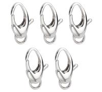 PandaHall Elite- 1 sac/5pcs Acier Inoxydable Ovale Fermoirs Pince de Homard Taille 20x10mm pr Creation Bijoux Accessoire