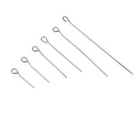 PandaHall Elite - Lot de 1 Boite 304 Acier Inoxydable Epingle Sets en Forme de 9, Clou Tete Ronde, Couleur de Acier Inoxydable, 16x0.6mm, trou: 2mm