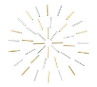 PandaHall Elite Perles tubulaires en laiton 2 couleurs 30 mm trou 3-4 mm bricolage, couture, loisirs créatifs, macramé, support mural plantes