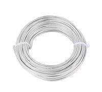 PandaHall - Fil en aluminium de 30 mètres avec une épaisseur de 3,5 mm, pour travaux manuels (argenté)