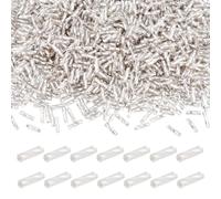 Pandahall Lot de 1 250 perles en verre de 50 g de 6 x 1,8 mm pour la fabrication de bijoux Blanc