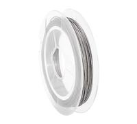 PandaHall -Lot de 10 m/Rouleau La Queue de Tigre, Fil en Acier Inoxydable, Couleur Acier Inoxydable, 0.45mm pour DIY Bijoux