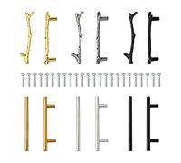 Pandahall Lot de 12 poignées pour plateaux en résine, alliage et acier inoxydable, poignées de plateau de service, poignées avec jeu de vis pour tiroir, cuisine, porte d'armoire, plateau imitation