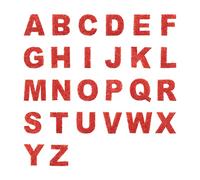 Pandahall Lot de 26 écussons en strass à repasser avec lettres de l'alphabet de A à Z pour décorer chapeaux, chemises, chaussures, jeans, sacs - Rouge