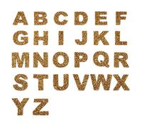 Pandahall Lot de 26 écussons en strass thermocollants à coudre avec lettres de l'alphabet de A à Z pour décorer chapeaux, chemises, chaussures, jeans, sacs Doré