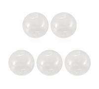 Pandahall Lot de 5 flacons ronds vides en verre transparent de 40 mm pour la fabrication de boucles d'oreilles et de bijoux