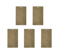 PandaHall Lot de 5 pendentifs rectangulaires vierges en laiton 32 x 18 mm avec trou de 1 mm