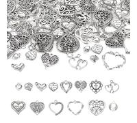 PandaHall Pendentifs en alliage de style tibétain pour fabrication de bracelets, colliers et bijoux, Métal non précieux