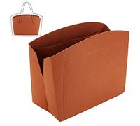 PandaHall PH 1pc 23x30x2.6cm Insertion d'organisateur de Sac à Main Organiseurs Rangement Sac à Main avec Fermeture Éclair en Alliage Marron Shaper Shell-Forme Feutre Sacs à Main Pochette