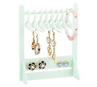 PandaHall Support de suspension pour boucles d'oreilles 64 trous, Présentoir de boucle d'oreille en acrylique Organiseur à suspendre pour boucles d'oreilles vert, 12x6x14,9 cm