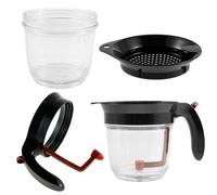 PandaHug Séparateur de graisse avec ouverture par le bas, 4 tasses ou 1000 ml Séparateur de bouillon et de sauce Séparateur d'huile en plastique pour sauces et autres liquides