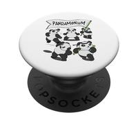 Pandamonium - Drôle de panda PopSockets PopGrip Adhésif