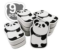 pandaonly 9 Packs Erasers Whiteboard, Nettoyer de planche en verre à séchage en forme d'animal panda Eraser de Chalkboards pour l'école de bureau à domicile en classe