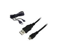 Pandaren 3m extra long cã¢ble usb de jeu de chargeur de charge pour ps4 et xbox one manette transfert de donnã es disponible (noir)
