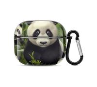 Pandas Coque intégrale antichoc pour écouteurs Bluetooth avec chargement sans fil et porte-clés Cadeau personnalisé pour AirPods 3