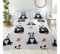 Rapport Home Parure de lit en Coton Motif Panda Multicolore 135 x 200 cm