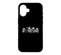 Pandas Jazz Piano Saxophone Batterie Contrebasse Musique Coque pour iPhone 16