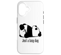 Pandas Just Lazy Days Cute Design Kawai Panda Ours Amusant Coque pour iPhone 16