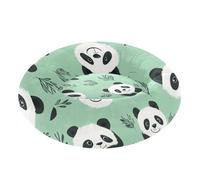 Pandas Lit sans couture pour chien de taille moyenne Vert menthe Lit apaisant chaud et confortable pour animaux de compagnie de taille S