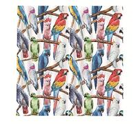 PANDAWDD Lot De 2 Rideau Isolant Thermique À Oeillets Groupe De Perroquets Animaux Rideaux Occultants De Fenêtre Anti Mouche Décoration Salon Rideau Isolant Phonique pour Chambre Enfant,220Lx215H cm