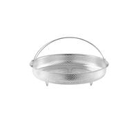PandaXun Panier Vapeur pour la Cuisson, Utilisation Multiple comme Laveuse de Riz, de Pâtes et de Fruits, Panier Vapeur en Acier Inoxydable avec Poignée et Pied de Base, Panier Vapeur pour Bac