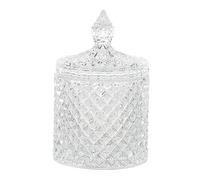 Pandecor BONBONNIÈRE VERRE STRIÉ ÉCRIN PRÉCIEUX 14CM