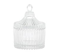 Pandecor BONBONNIÈRE VERRE STRIÉ ÉCRIN PRÉCIEUX 9CM