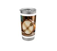 Pandeiro Instrument Musicien Brésil Samba Gobelet isotherme en acier inoxydable double paroi