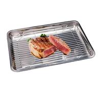 Pandes de feuille pour la cuisson- 32 x 22 x 4,8 cm plateau de four à biscuits, grille en acier inoxydable, à pâtisserie durable, usine de cuissonrobuste | Maison de cuisine à la maison utili