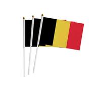 Pandiui23 20 Drapeaux à manivelle de la Belgique pour la fête Nationale, Les fêtes, Les défilés, Les Drapeaux à Main, Les événements Sportifs, la décoration de Bar, Les Drapeaux Belges, Les fanions b