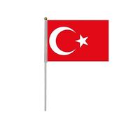 Pandiui23 20 Drapeaux à manivelle de Turquie, Turquie Mini Drapeau portable, Drapeau Turquie, Petit Drapeau Turquie, Mini Drapeau Turquie, drapeau Turquie, drapeau Turquie petit