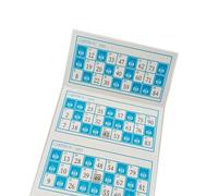Pandiui23 500 cartons de bingo découpés pour bingo traditionnel de 90 boules (bleu)