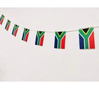 Pandiui23 Drapeau Afrique du Sud 40 pièces Drapeau Afrique du Sud Guirlande Afrique du Sud 11,4 m Fanions Afrique du Sud, drapeau national drapeaux européens 14 x 21 cm pour décorations de bar