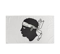 Pandiui23 Drapeau Corse, drapeau couleurs Corse, drapeau 150 x 90 cm, grand drapeau Corse