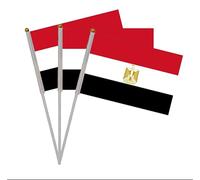 Pandiui23 - Lot de 20 drapeaux Égypte, mini-drapeaux Égypte, Noir, 21 cm x 14 cm, Patriotique, Parades, célébrations, décoration, Occasions diverses