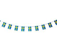 Pandiui23 Lot de 40 drapeaux de la Suède 11,4 m - Drapeau national - 14 x 21 cm - Décoration de bar et de jardin - Rouge, blanc, bleu, 90 cm x 150 cm