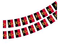 Pandiui23 Lot de 40 Drapeaux de l'Angola Guirlande Angola 11,4 m