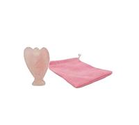 Pandiui23 Pierre Précieuse Ange Figurine Ange Gardien Guérison Cristal Talisman Porte-Bonheur Ange Statue Fengshui Décoration (Quartz Rose)