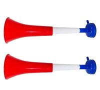 Pandiui23 Vuvuzela Trompettes deux corps Accessoire pour football et célébrations sportives Klaxon d'air bruyant pour l'animation Idéal pour le transport (2 produits, France)