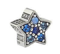 PANDOCCI 2017 De Noël Collection Bleu Lumineux Étoiles Cristal Perles Authentique 925 Sterling Argent DIY Convient pour Original Pandora Bracelets Charme De Mode Bijoux
