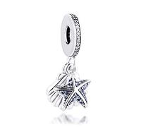 PANDOCCI 2017 Nouvelle été Verte Bleu et Pendentif en Coquillage Pendentif Authentique en Argent Sterling 925 Adapté pour Les Bracelets Pandora Bijoux
