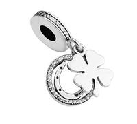 PANDOCCI 2017 Printemps Bonne Chance Perles Convient Pandora Bracelets 925 Sterling Argent Chanceux Jour Clair CZ Dangle Charme Perle DIY Bijoux