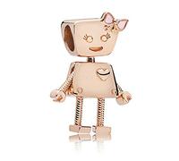 PANDOCCI 2018 Printemps Bella Bot Rose Or émail Perle 925 Argent DIY Convient pour Original Pandora Bracelets Charme Bijoux De Mode