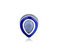 PANDOCCI 2019 Printemps Réflexions Dazzling Blue Droplet Clip Perle 925 Argent Bricolage Fit pour Original Pandora Bracelets Charme Mode Bijoux