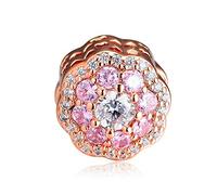 PANDOCCI 2019 Printemps Rose Or Rose Fleur Perle Argent 925 DIY Convient pour Original Pandora Bracelets Charme Bijoux De Mode