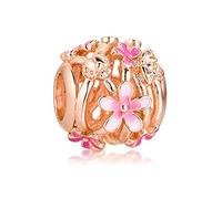 PANDOCCI 2020 Printemps ajouré Rose Marguerite Fleur Perle 925 Argent DIY Convient pour Original Pandora Bracelets Charme Bijoux De Mode