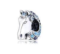 PANDOCCI Breloque en forme de cheval Nokk, en argent 925, convient aux bracelets Pandora originaux, bijoux tendance, argent
