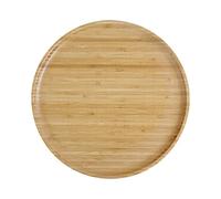 Pandoo Assiettes en Bambou Réutilisables - Assiettes Rondes en Bois - 30 cm